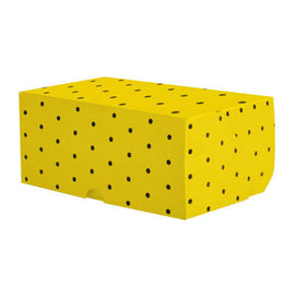 Cake Box 20 X 20 X 10 Cm Printed Yellow Polka Dots
