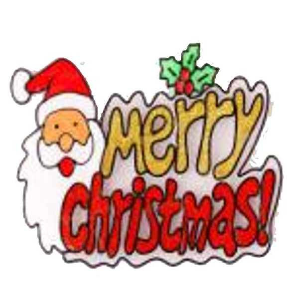 28*40.5Cm PVC Window Sticker, Merry Christmas With Santa