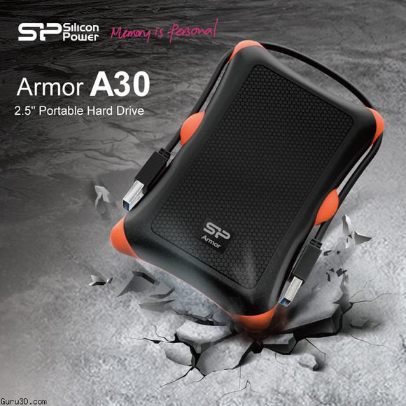 Silicon Power 3.0 External HDD 2.5 Armour A30 2TB – Drop, Pressure & Vibration Resistant Orange