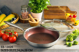 Edenberg Stainless Steel Frying Pan with Lid.