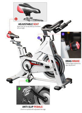 Crystal X-5 Commercial 20kg FlyWheel Spin Bike KFx - 0