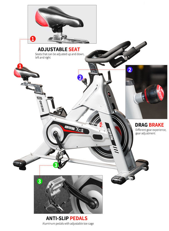 Crystal X-5 Commercial 20kg FlyWheel Spin Bike KFx