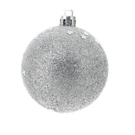 20Cm Glitter Plastic Ball, Gold, Silver, Red, Blue - 0
