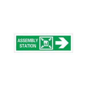 Fire Sign, Assembly Station 100X300Mm 1