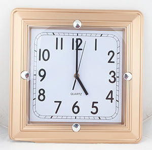 Clock 355F1, Large Black Square, Black Numbers