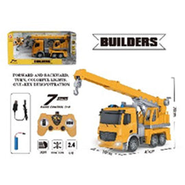 7Ch Remote Control Toy Builders Crane Truck In Window Box - 0