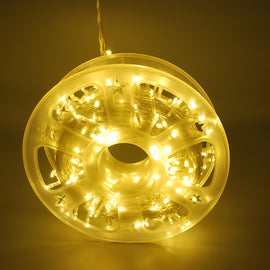 50 Meter 400LED Transparent Cable String Light With Reel Set, Warm White With Chaser