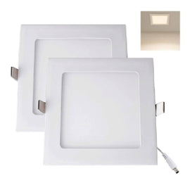 Led Panel Light Recessed 9W, 150X150Mm, 18W, 225X225Mm Slim Square, Warm White Win Win Warm White, White