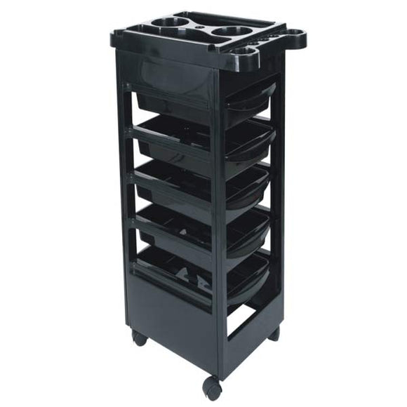 Salon Trolley With Castor Wheels 5 Drawers +1 Top + 1  Bowl
