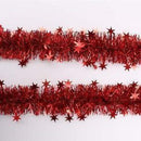 11Cm+9Cm*2M*6Ply Shiny Christmas Pet Tinsel With Stars Ornaments, Blue, Silver, Gold, Purple, Red, Light Blue-4