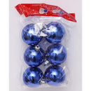 8Cm Shiny Plastic Ball 6Pcs/Pkt Blue, Red , Gold-1