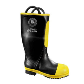 Rubber Boots For Fire, With Rexine Lining Yellow/Black - Sallys Home