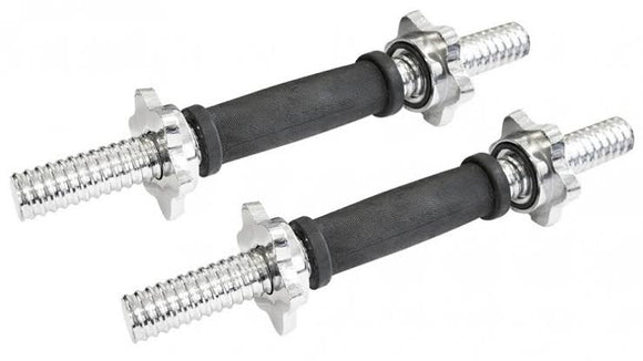 RUBBER COATED THREADED DUMBELL BAR PAIRS WITH RING COLLARS WEIGHTBAR - Sallys Home