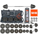 ADJUSTABLE DUMBBELL AND BARBELL SET WITH CARRY CASE