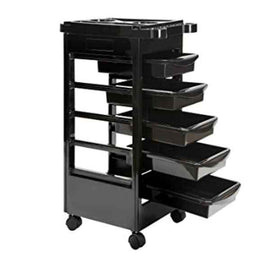Salon Trolley With Castor Wheels 5 Drawers +1 Top + 1 Bowl - Sallys Home