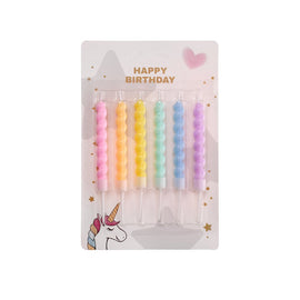 Set Of 6 Curly Candles On Blister Card, Assorted Colors - Sallys Home