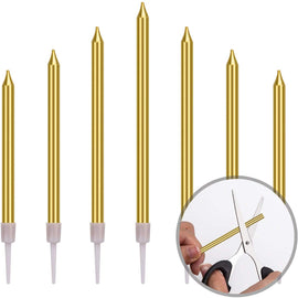 Set Of 8 Pcs Metallic Color Candles In Gift Box With Window - Sallys Home