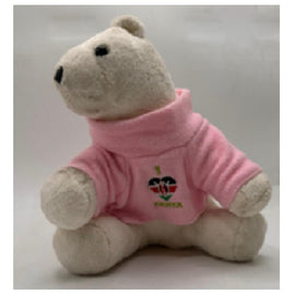 Sitting Bear 27cm With Pink Cloth - Sallys Home