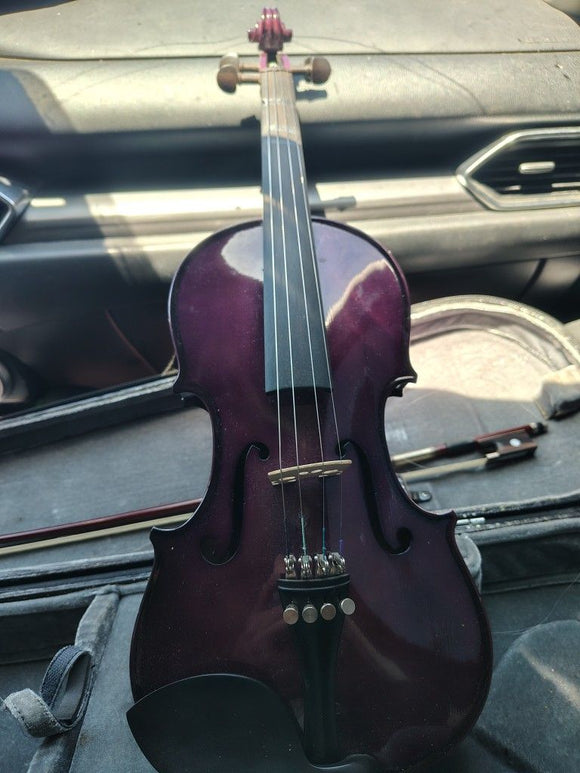 Solid Wood Violin 4/4 Red/Black - Blue - Green - Sallys Home