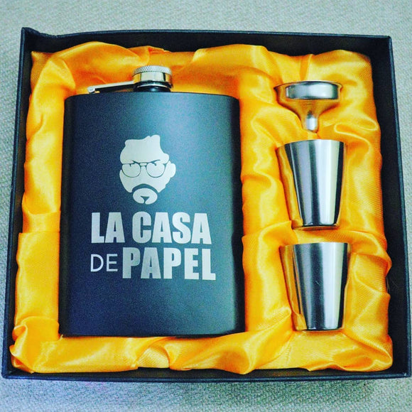 Stainless Steel Liquor Whiskey Flask With Tots and Stylish Gift Box - Sallys Home