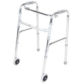Stainless Steel Walker, Height Adjustable, Foldable Adult Size - Sallys Home