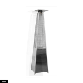 Standing Gas Patio Heater Pyramid Type Stainless Steel, Silver - Sallys Home