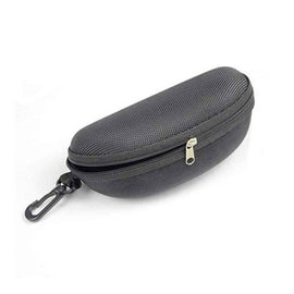 Sunglass Case Black Embossed Hard, With Silver Ruby Sports On It - Sallys Home