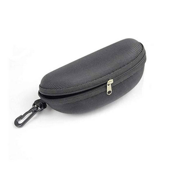 Sunglass Case Black Embossed Hard, With Silver Ruby Sports On It - Sallys Home