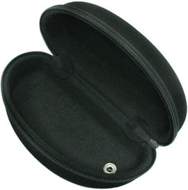 Sunglass Case Black Embossed Hard, With Silver Ruby Sports On It - Sallys Home