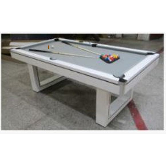 Import Commercial Pool Table 7ft, With Grey Velvet Play Surface, 25mm Metal Support Under Table, With Full Accessories
