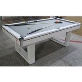 Import Commercial Pool Table 7ft, With Grey Velvet Play Surface, 25mm Metal Support Under Table, With Full Accessories - 0
