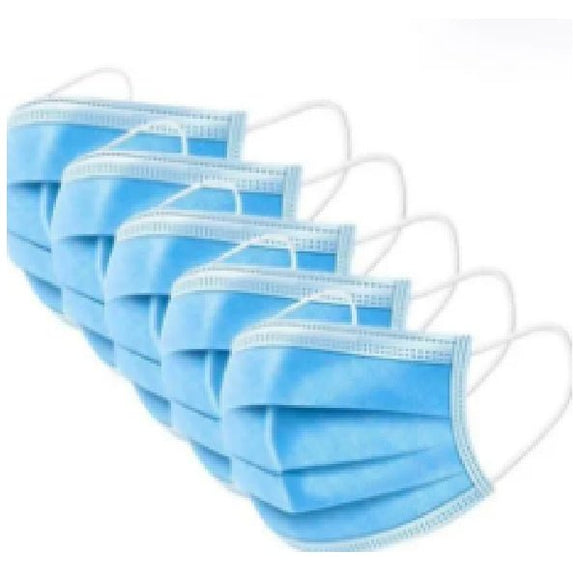 Three Ply Non Woven Face Mask (2 White & 1 Blue), 12pcs/Pkt - Sallys Home