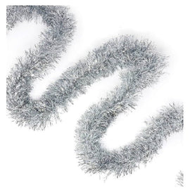 Tinsel 5cm*2m*5ply, Silver - Sallys Home