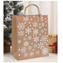 Wine Bag 12*35*9cm Glitter 4 Designs Brown X - Mas Design - Sallys Home