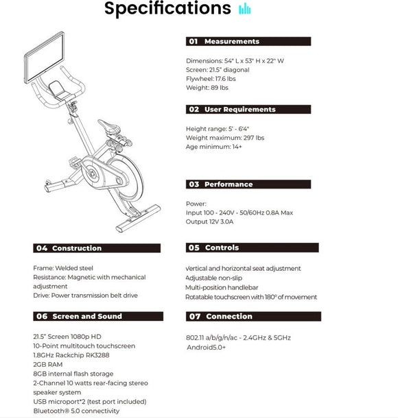 WNQ VENUS B2 Fashion Intelligent Spin Bike - Sallys Home
