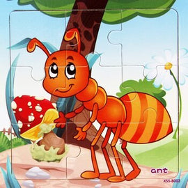 Wooden Puzzle Tray, Bugs, Butterfly, Asstd – 14.5X14.5Cm - Sallys Home