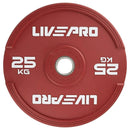 LIVEPRO ELITE COLORED RUBBER BUMPER PLATE PAIR LP8332-6