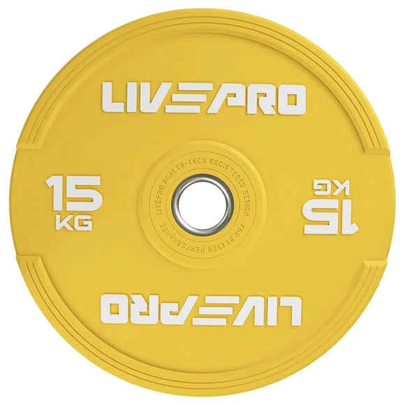 LIVEPRO ELITE COLORED RUBBER BUMPER PLATE PAIR LP8332